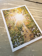 Where Light Finds Me Original ACEO Watercolor Painting OOAK Christian Miniature
