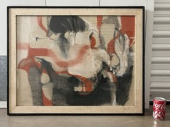 🔥 Fine Vintage 1968 Mid Century Lyrical Abstract Modern Art Painting, Jim CORTE