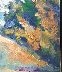 Oil Painting Landscape Mountains Trees Clouds Road New Mexico Original – Donalee