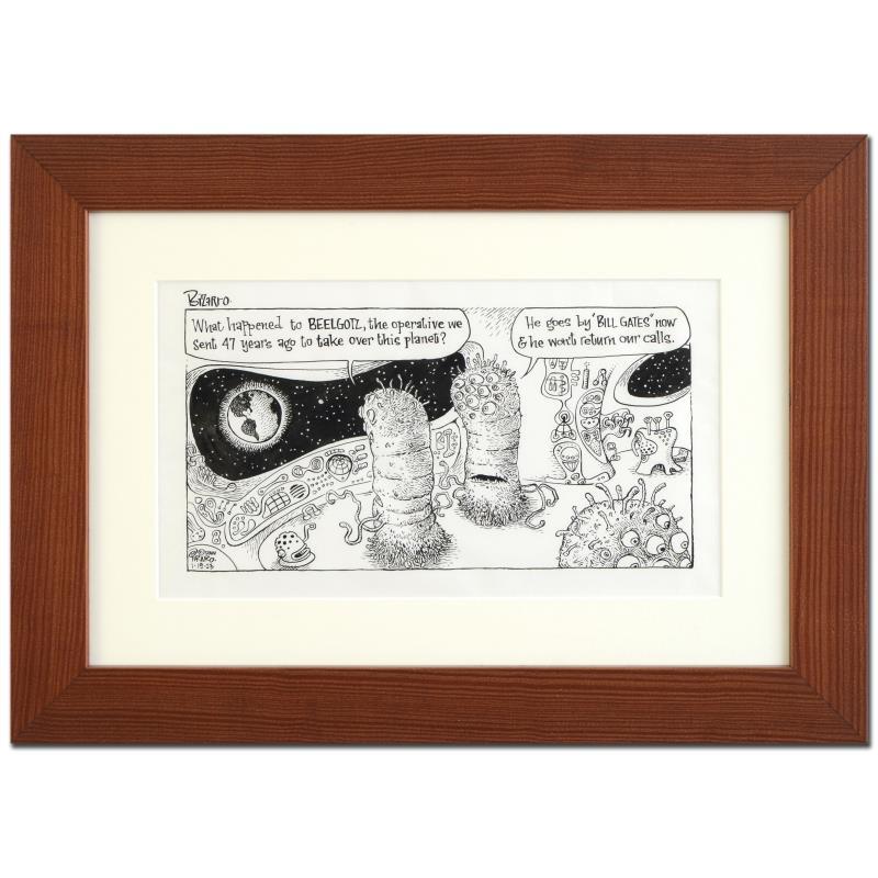 Bizarro „Bill Gates“ Original Art By Dan Piraro Hand Signed by the Artist