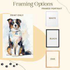 Pet Portrait, Custom Pet Portrait, Pet Portrait Custom,Watercolor Dog Print,