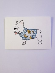 Aceo Dog Art French Bulldog