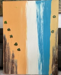“Original Dutch Montana Artwork”Laguna Beach Cany Signed Abstract Painting”48X36