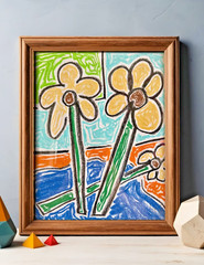 Original Murillo Painting | Daisies | 8×10″ | Pastel on Paper | Signed