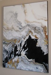 Abstract Painting RESIN Canvas Wall Art Large Framed SIGNED US ELOISExxx