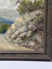 Antique American Landscape Painting Small Gem Impressionist Listed Oil 1910’s