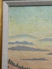 ANTIQUE MOUNTAIN VIEW PAINTING LANDSCAPE WPA AMERICAN REGIONALISM IMPRESSIONIST