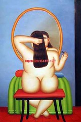 24×36″100%hand painted oil flat,Fernando Botero Style,Fat Lady,Fat Women,Fat Men