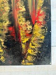 Oil Painting Birch Tree Forest Contemporary Modern Landscape Canvas 16 by 20 AMA