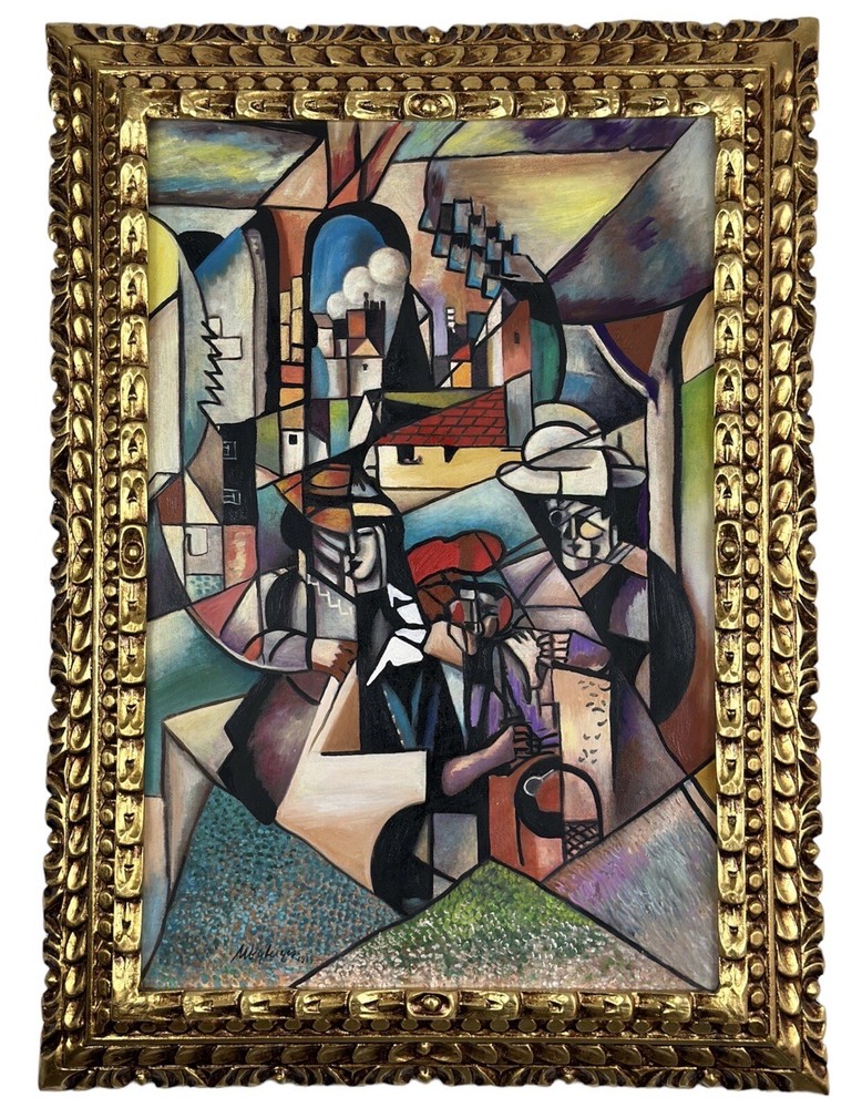 Albert Gleizes (Handmade) Oil On Canvas Signed & Stamped Framed
