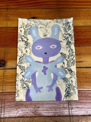 Original Alien Painting Watercolor 4×6 inch Original Painting by Will Lord