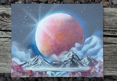 The Regal Giant, Spray Art on 8×10 Canvas. Original Work, signed.