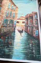 Canvas Oil Painting Of Gondola In Venice Canal 39×51
