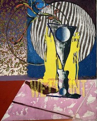 Artwork for sale, acrylic on canvas, 24 x 19 inches, 1968, abstraction.