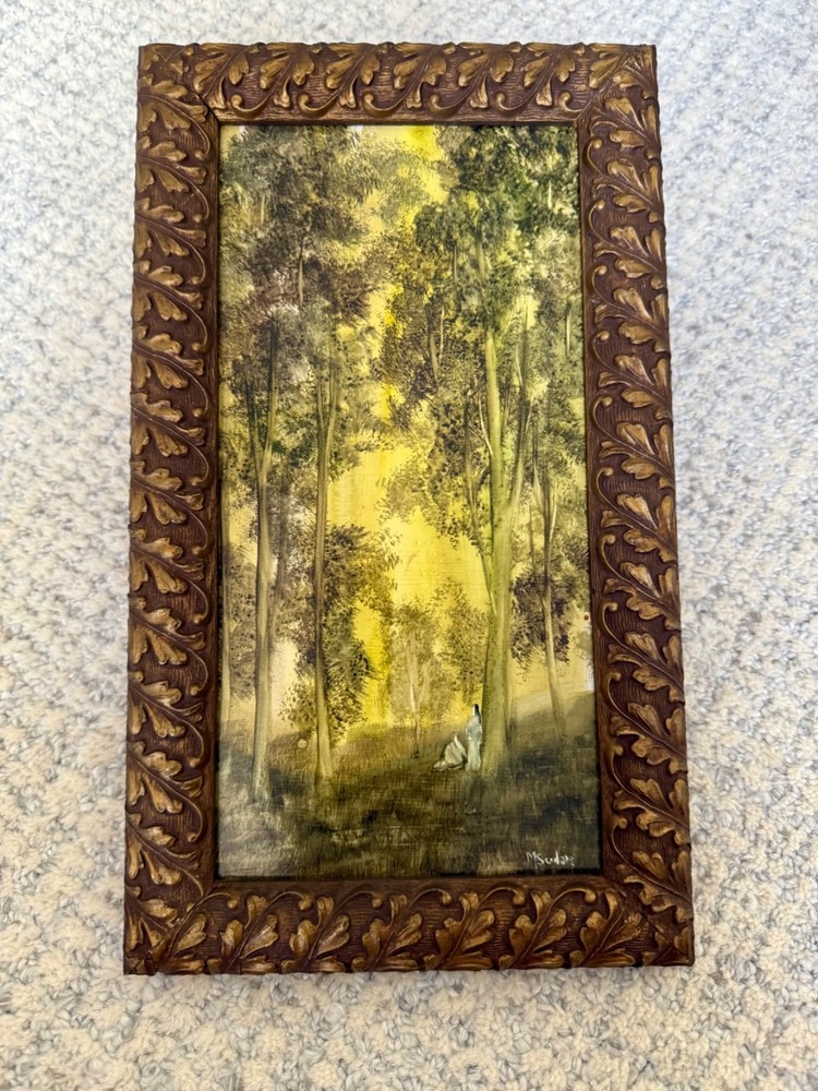 Vintage Mid Century Oil Landscape Painting by Martin Sudars