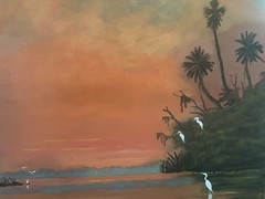 Florida Hiwaymen Style Original Painting On Upson Board By V Philips