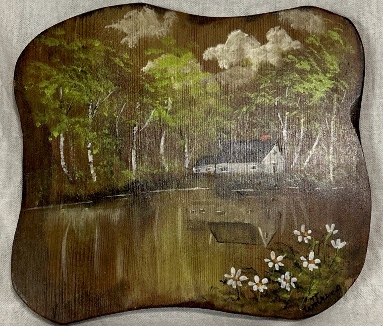 House By The Lake Original Painting By Betty Wotring