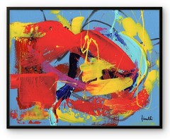 Bold Raw Colorful Urban Painting Contemporary Abstract Art Canvas 11×14 COA G19H
