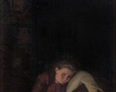 1911 Edwardian Mother & Baby Interior Portrait WILLIAM CHARLES PENN (1877-1968)
