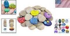 High-Quality Painting Stones, 15PCS 2-3 Inch Smooth Stones for Kids & Adults