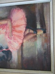 VINTAGE PORTRAIT PAINTING LITTLE GIRL WITH SWEET CAT KITTEN KITTY MYSTERY ART