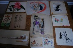 Lot of Humorous 1940’s or 50’s Era Illustration Art by Ethel Kaiser & Alex Orr