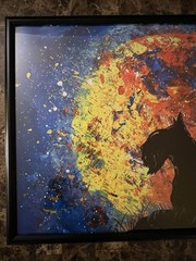 Lioness At Ease Under The Moonlight Night Signed By Artist Mata 2020 Original