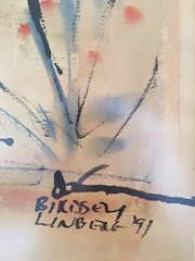 Pink Flamingo? Bird Watercolor by Jo Birdsey Lindberg BERMUDA WC ORIGINAL SIGNED