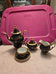 Echt Weimar Kobalt Teapot / Creamer/sugar/tea cup and saucer from germany