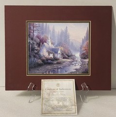 Thomas Kinkade „The Forest Chapel“ 2000 Lithorgraph 13″x10″ Lightpost Publishing