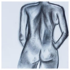 Woman in Charcoal by Sarah Wahl 1-Piece Unframed Canvas Drawing Print Abstract P