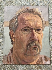 Vintage Oil Portrait Painting Male Excellent Detail 11 X 14