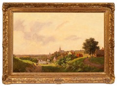 Willem Polderman (Dutch, 1913-1982) Panoramic Landscape Painting Oil on Canvas