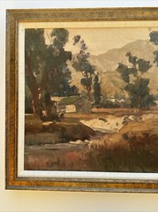 ANTIQUE PAINTING EARLY CALIFORNIA IMPRESSIONIST LANDSCAPE EDWIN AARDAL DISNEY