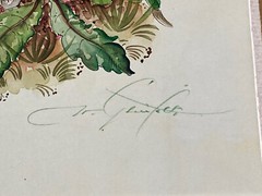 Vittorio Guidotti Watercolor Painting From Italy Italian Artist Signed “Floral”