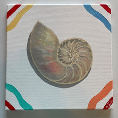 Original Artisan Set of Six 12″x12″ Beach Vibes!! Can you Hear the Waves Now?