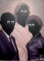 ORIGINAL PAINTING by Mr. Notart Stranger in a bathrobe at the Mulins home