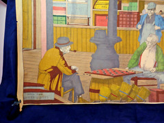 Large VTG Paint By Number 1800s General Country Store Scene 24X36″ Wall Art Felt