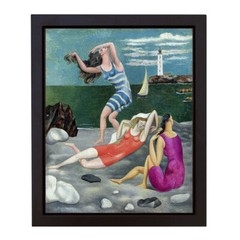 Black Floater-Framed The Bathers by Picasso Canvas Giclee Art (32 in x 26 in)