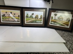 Lot Of 3 Original Watercolors from Vietnam? Framed SINGED KEO CHEA