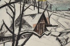 Karl Schropp 1899-1978 Heidelberg / Large Watercolour & Charcoal „Schonach“ Black Forest