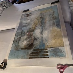 Original Anthony Petela 36 X 50 Mixed Media Abstract Painting Signed 2005