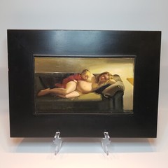 2000 Katy Schneider Oil Painting Pregnant Mother & Child Oil On Panel Nude