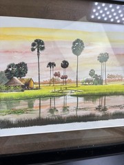 Lot Of 3 Original Watercolors from Vietnam? Framed SINGED KEO CHEA