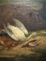 Desportes Oudry Old Oil on Canvas Dead Game Nature in Landscape 60×73