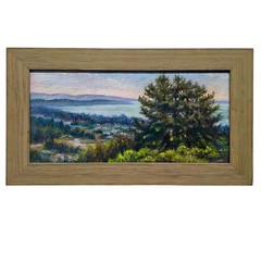 Monterey Bay Pastel Landscape Painting 22″ Framed California Coast Ann Thiermann