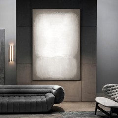 Hand Painted High-end Oil Painting Light Luxury Gray White Decorative Painting