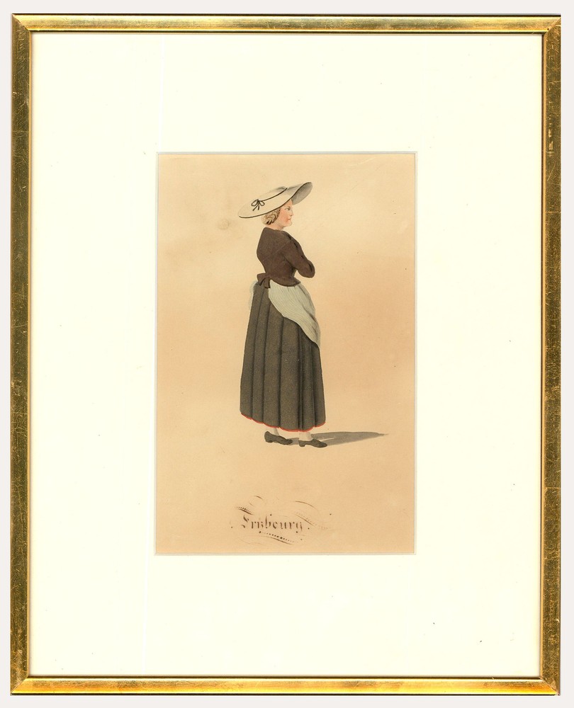 Style of David Alois Schmid (1791-1861) – Watercolour, Fribourg Woman