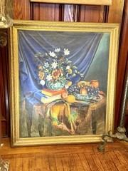 Large AMERICAN/CLEVELAND SCHOOL Early 20th Century Oil Painting Framed Canvas