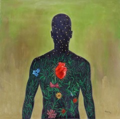 „El Hombre Invisible“ Modern Surrealist Fantasy Oil Painting-ORIGINAL
